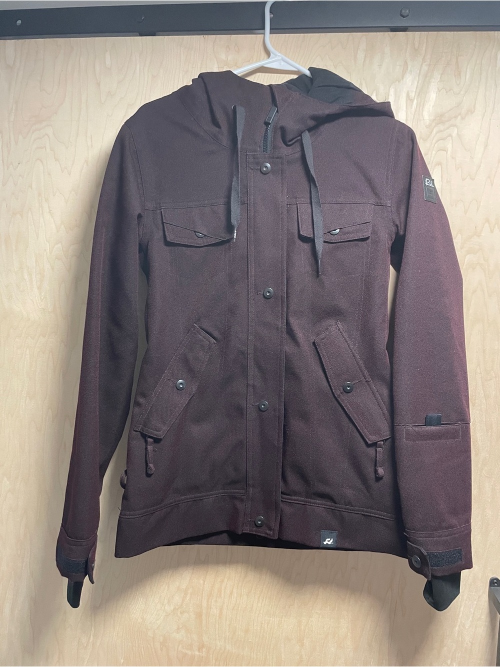 Women’sHooded Winter Jacket - Deep Burgundy